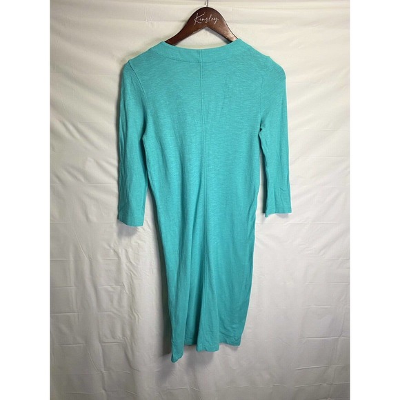 Lilly Pulitzer Womens V-neck Tidewater Tunic Dress Embroidered Blue Green Small - Picture 2 of 4